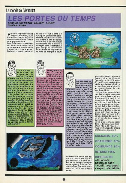 Portes du Temps, Les Test Amiga