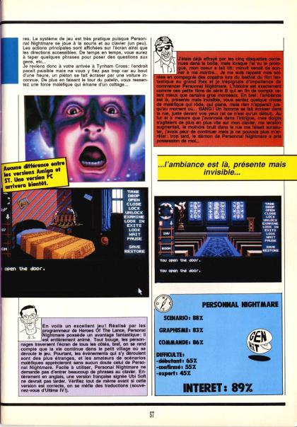 Personal Nightmare Test Atari ST