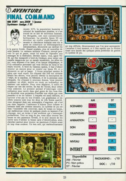 Final Command Test Amiga
