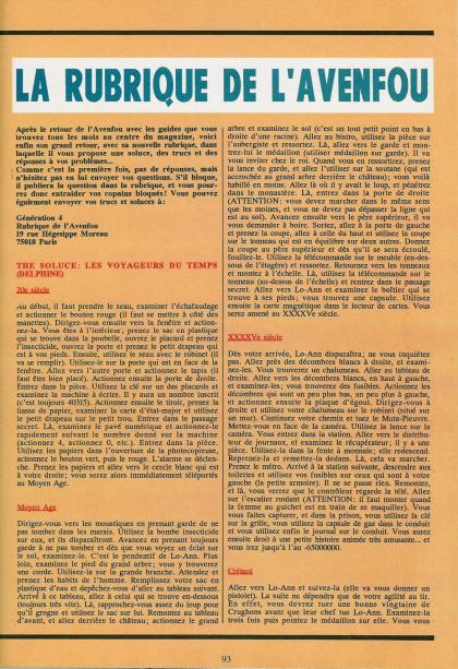 Voyageurs du Temps, Les Solution