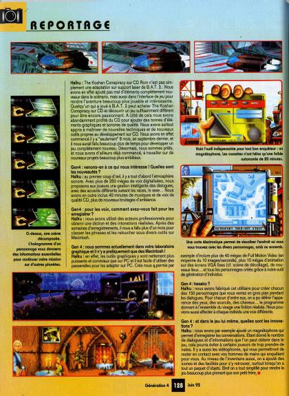 B.A.T. II : The Koshan Conspiracy Reportage PC CD