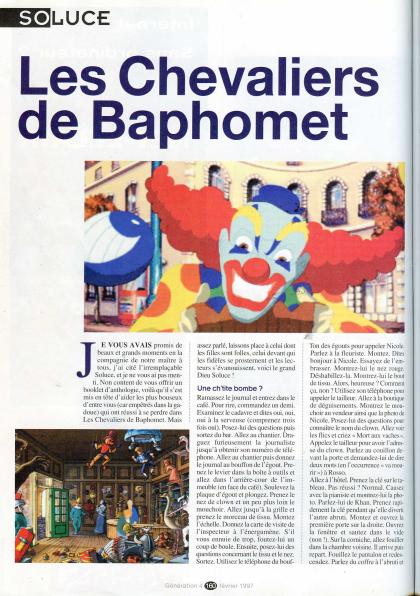 Chevaliers de Baphomet, Les Solution