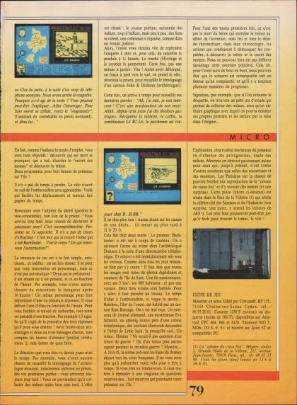 Meurtres en Série Test Amstrad CPC