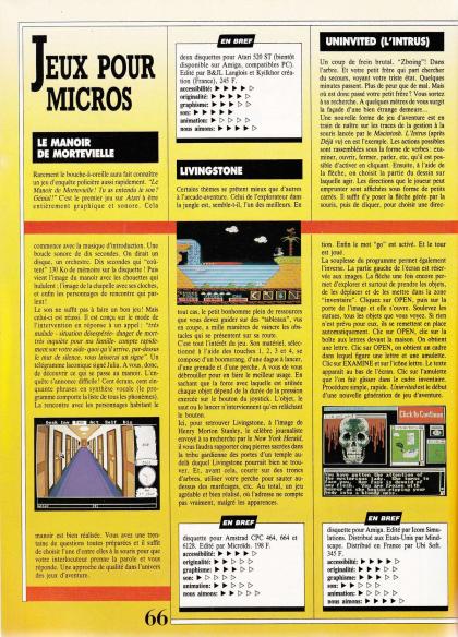 Manoir de Mortevielle, Le Test Atari ST
