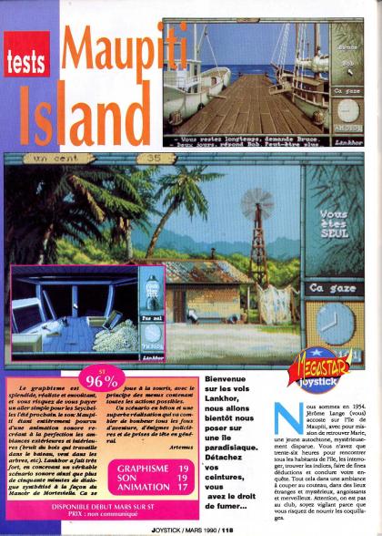 Maupiti Island Test Atari ST