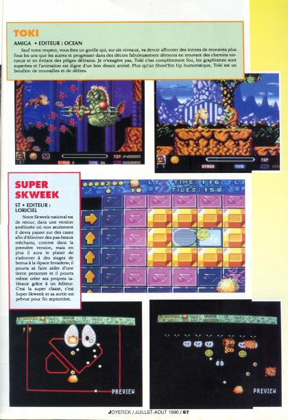 Toki Preview Amiga