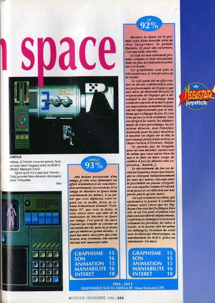 Murders in Space Test Amiga