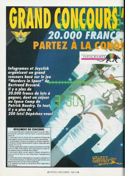 Murders in Space Concours