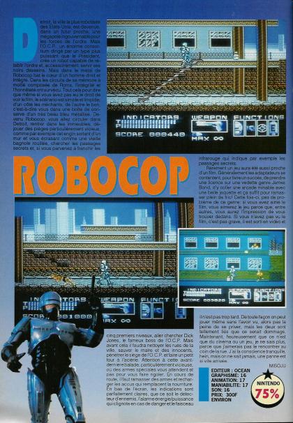 Robocop Test NES