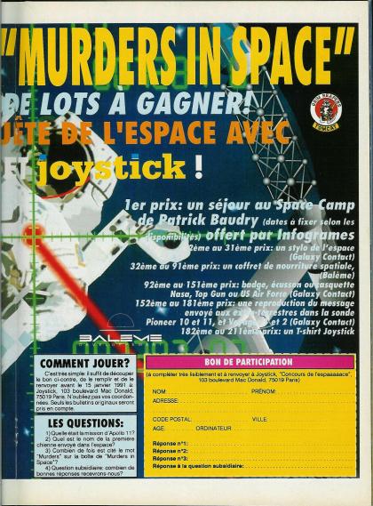 Murders in Space Publicité x2