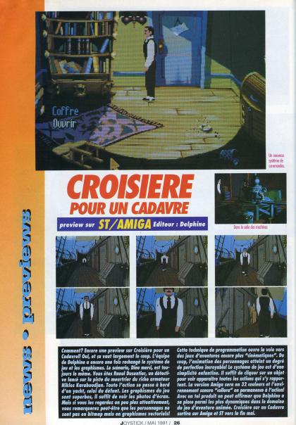 Croisière Pour Un Cadavre Preview Amiga