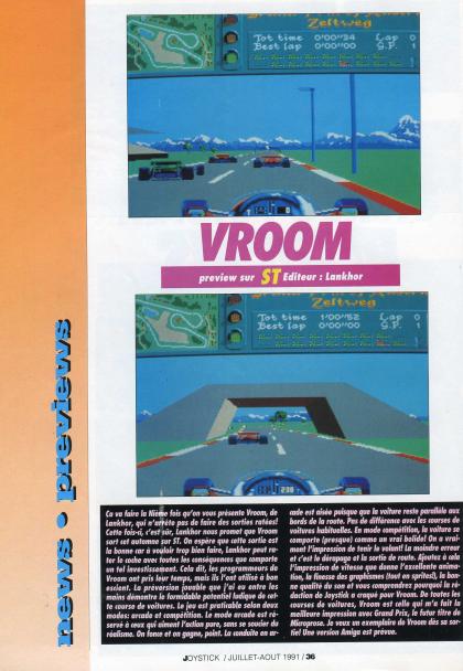 Vroom Preview Atari ST