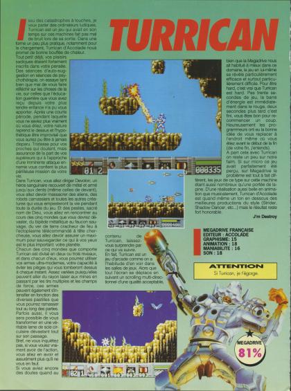 Turrican Test Megadrive