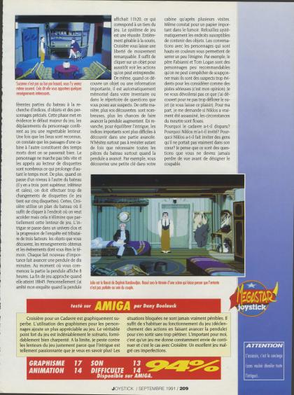 Croisière Pour Un Cadavre Test Amiga