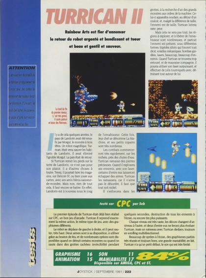 Turrican II Test Amstrad CPC