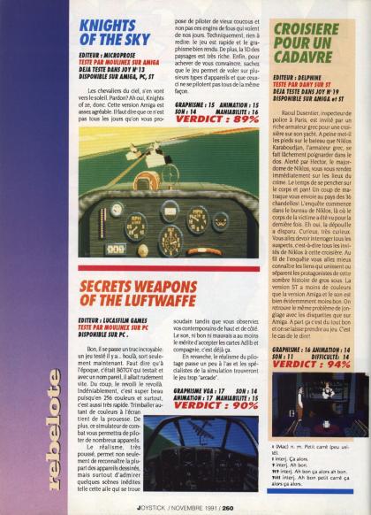 Croisière Pour Un Cadavre Test Atari ST