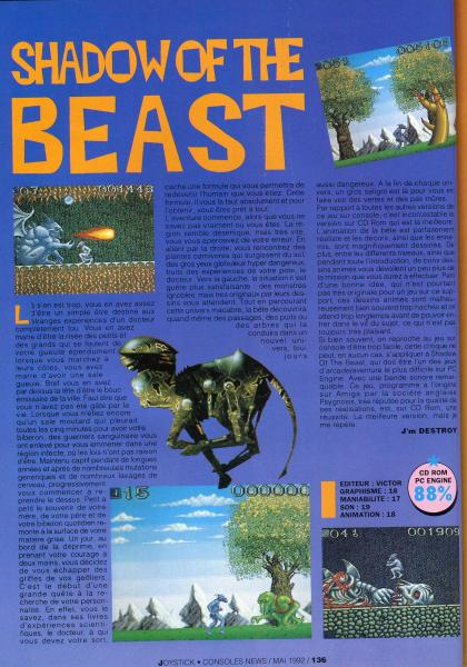 Shadow Of The Beast Test PC Engine