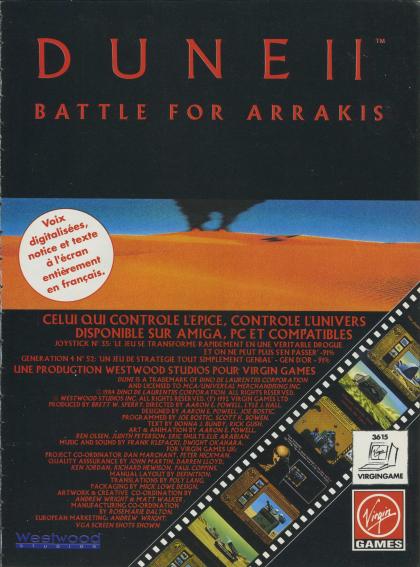 Dune II : Battle for Arrakis Publicité