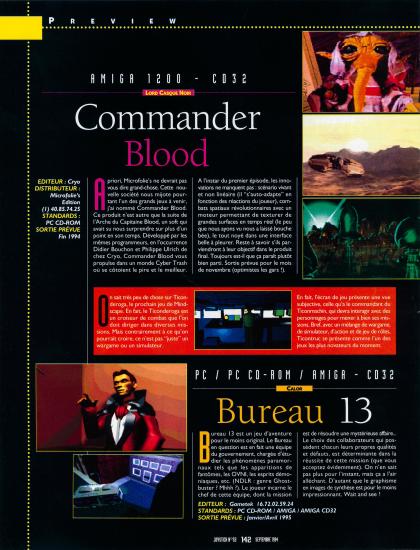 Commander Blood Preview Amiga 1200