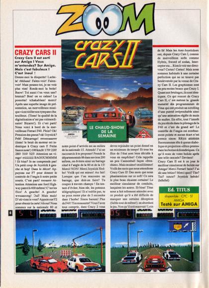 Crazy Cars II Test Amiga