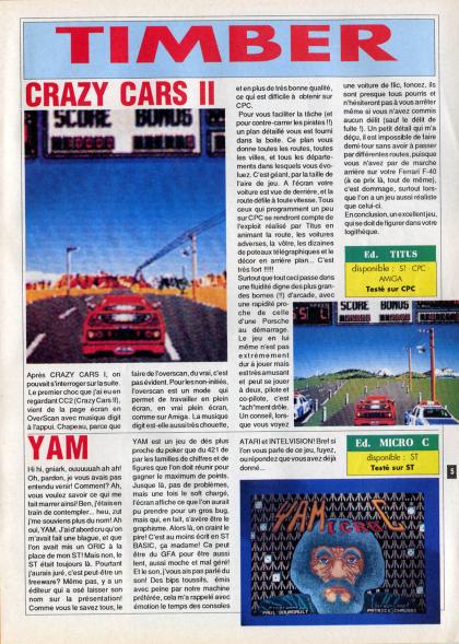 Crazy Cars II Test Amstrad CPC