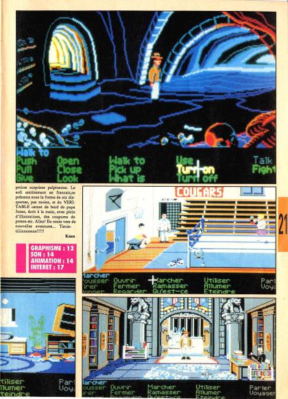 Indiana Jones and the Last Crusade : The Graphic Adventure Test Atari ST