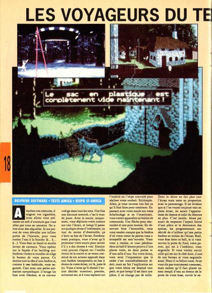 Voyageurs du Temps, Les Test Amiga