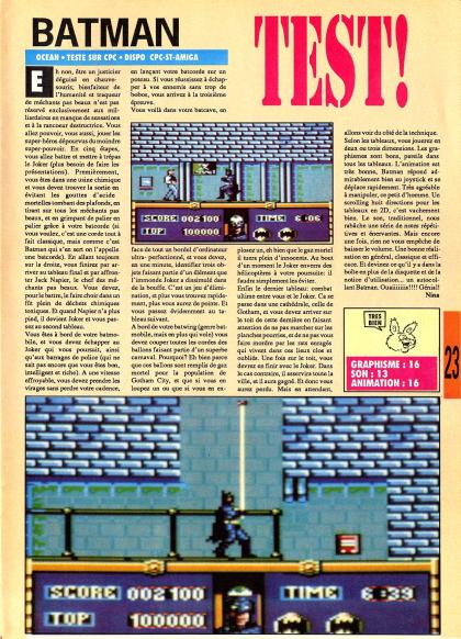 Batman The Movie Test Amstrad CPC