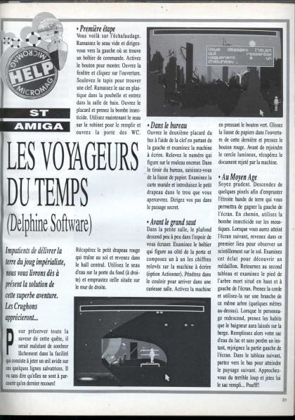 Voyageurs du Temps, Les Solution