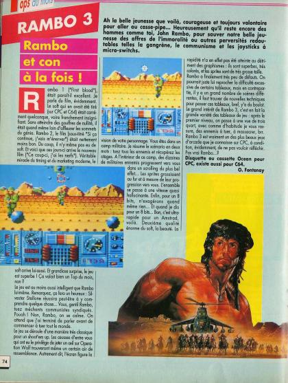 Rambo III Test Amstrad CPC