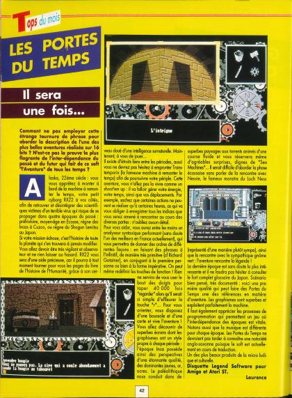 Portes du Temps, Les Test Atari ST
