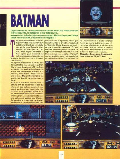 Batman The Movie Test Amiga
