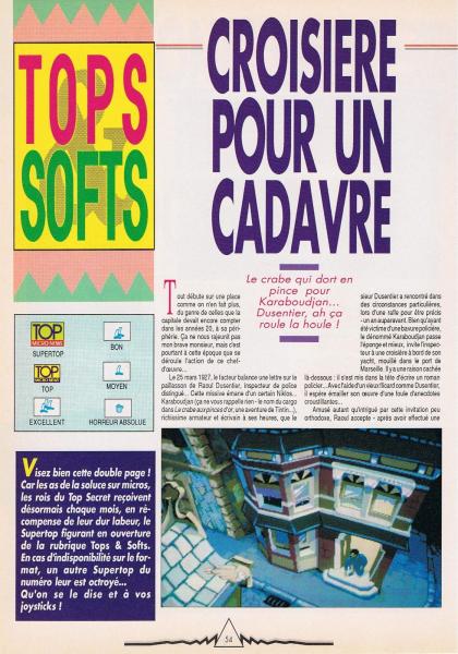 Croisière Pour Un Cadavre Test Amiga