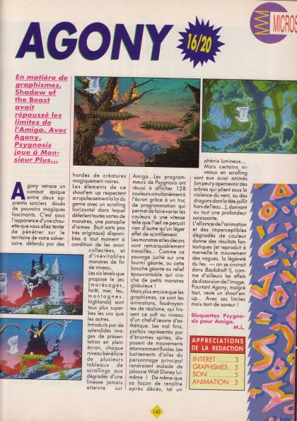 Agony Test Amiga