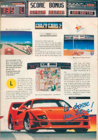 Crazy Cars II Preview Amstrad CPC