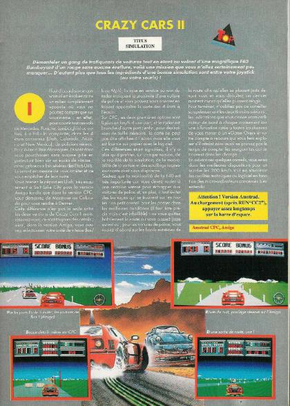 Crazy Cars II Test Amiga