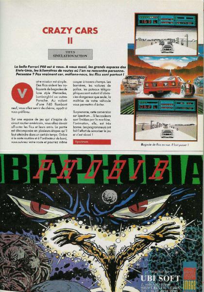 Crazy Cars II Test Spectrum