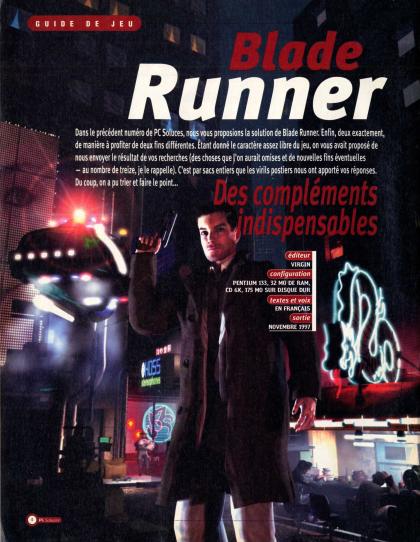 Blade Runner Solution PC