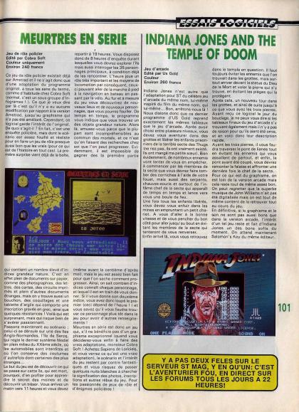 Meurtres en Série Test Atari ST
