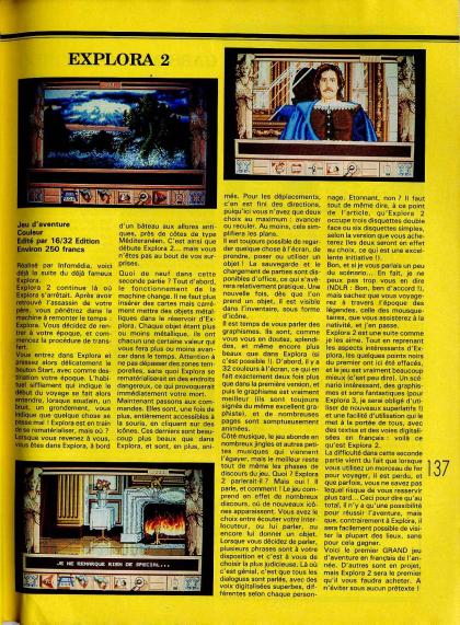 Explora II Test Atari ST