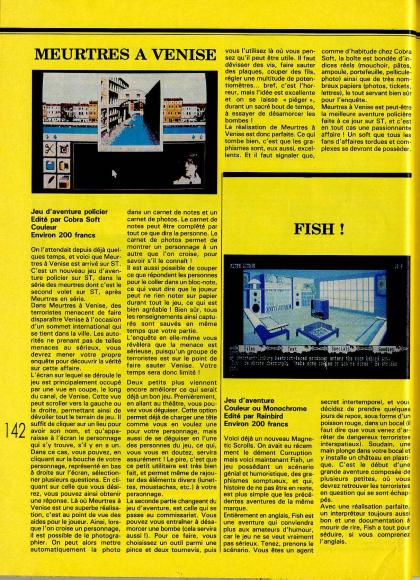 Meurtres à Venise Test Atari ST