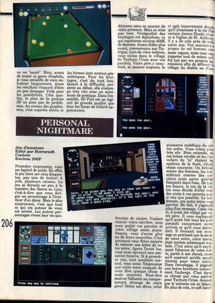 Personal Nightmare Test Atari ST