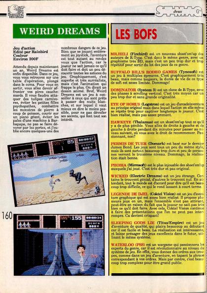 Weird Dreams Test Atari ST