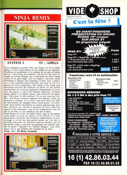Ninja Remix Test Atari ST