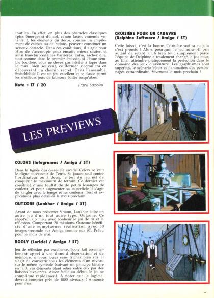 Croisière Pour Un Cadavre Preview Atari ST