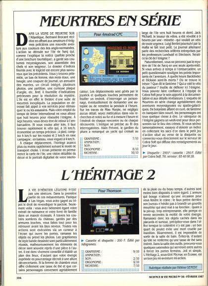 Meurtres en Série Test Amstrad CPC