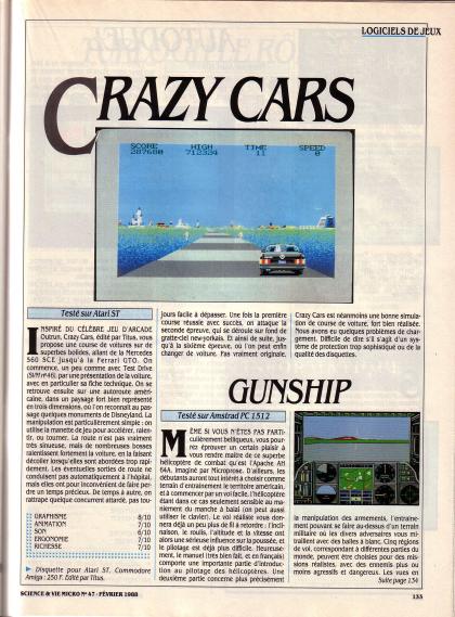 Crazy Cars Test Atari ST