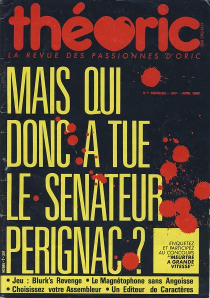 Meurtre à Grande Vitesse Couverture Oric-1