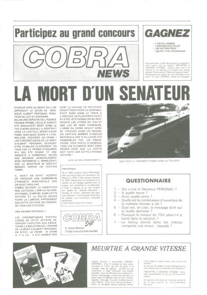Meurtre à Grande Vitesse Publicité x2 Oric-1