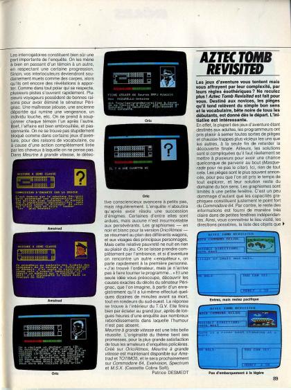 Meurtre à Grande Vitesse Test Oric-1